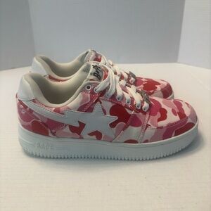 Bape Bapesta low 20th anniversary pink